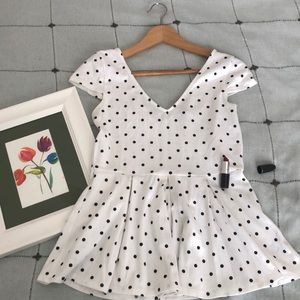 NWOT Peplum Polka Dot Top